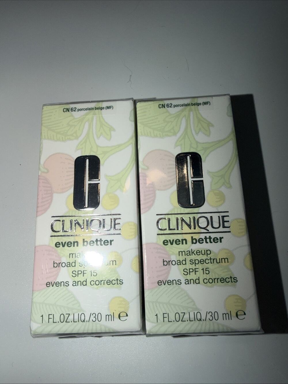 Clinique Even Better Makeup Liquid Foundation SPF 15 Porcelain Beige 2 Pack